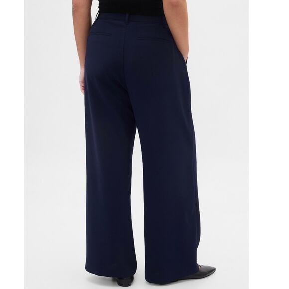 Gap Curvy 365 High Rise Pleated Trousers New Classic Navy Blue 8 - Picture 2 of 13
